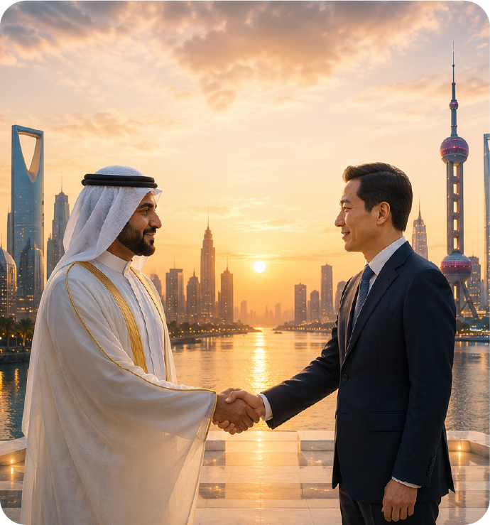 GCC and Asian leaders handshake